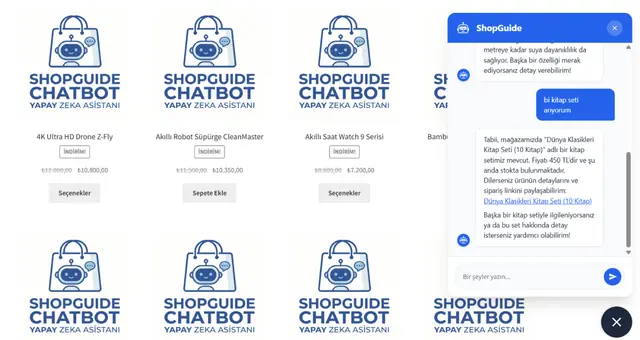 ShopGuide Chatbot E-Ticaret İçin Yapay Zeka Satış ve Destek Asistanı